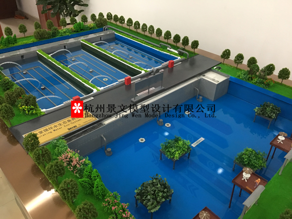 循環水生態魚養殖系統沙盤模型