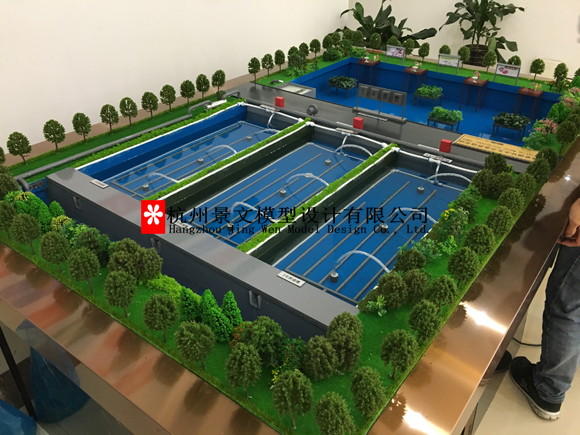 循環水生態魚養殖系統沙盤模型