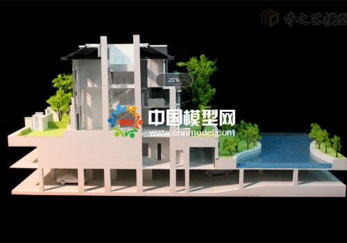 精工細制的別墅沙盤模型