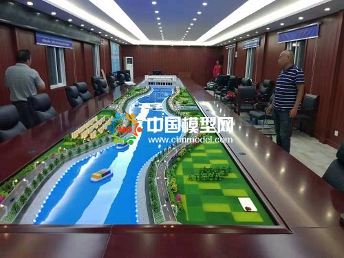 河道倒虹吸導流施工沙盤模型
