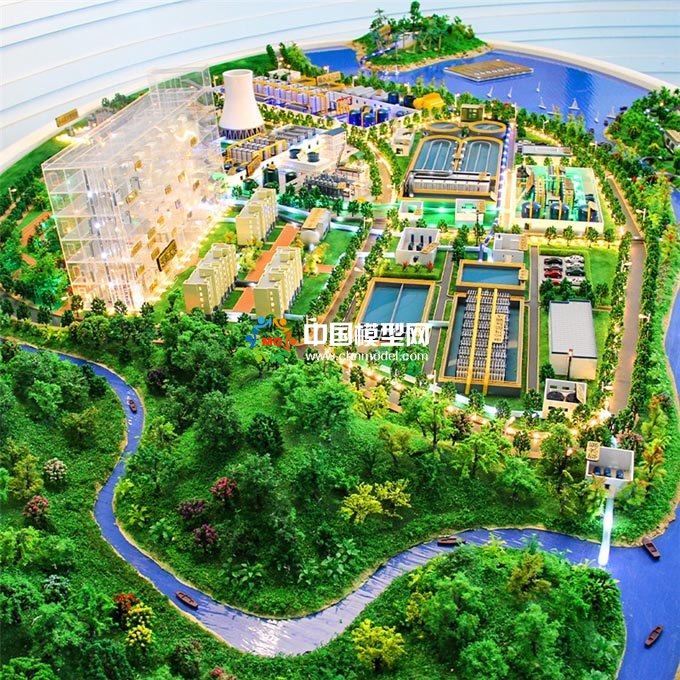 發電廠水處理工藝流程沙盤模型