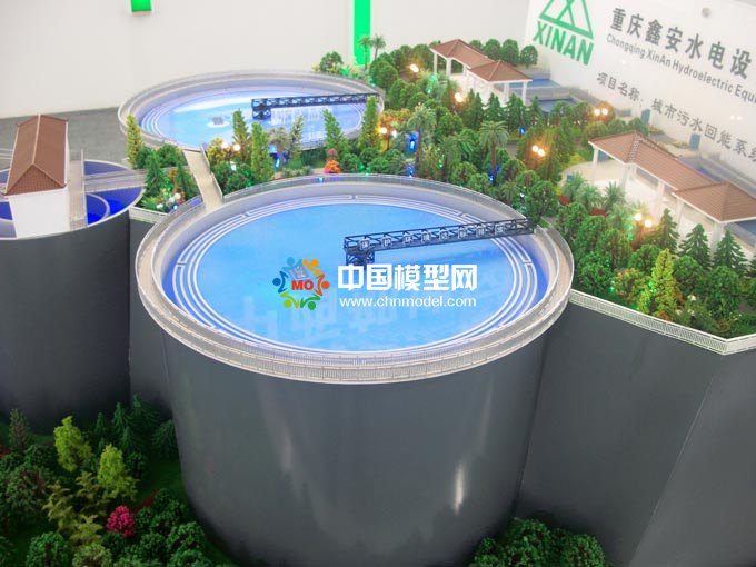 城市污水回能發電沙盤模型