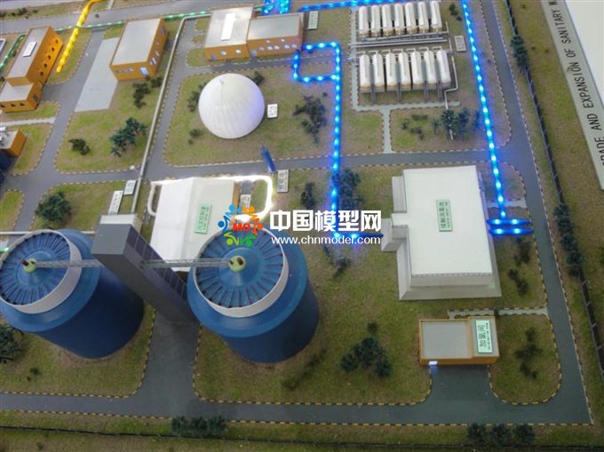 中國水務海外EPC項目沙盤模型，水處理沙盤模型