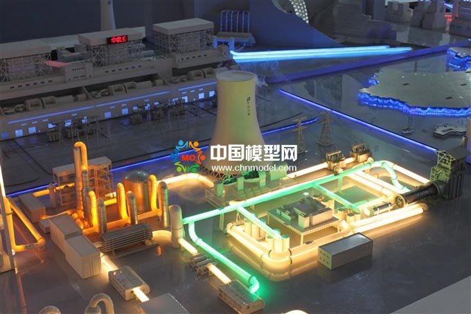 華能電廠沙盤模型，火電廠模型，發電廠沙盤