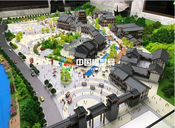 風情古鎮沙盤模型