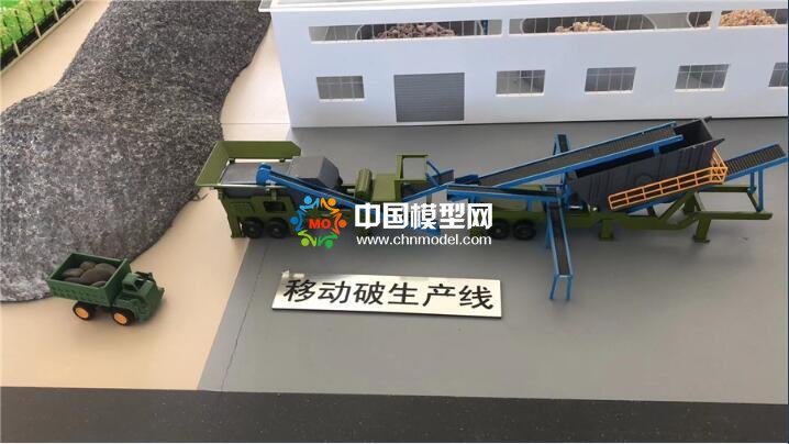 破碎生產線模型，石料生產線模型