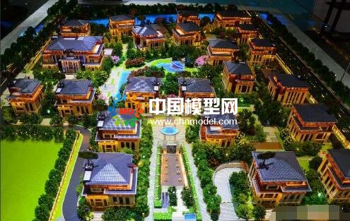 別墅模型的精美之處主要通過環境景觀襯托