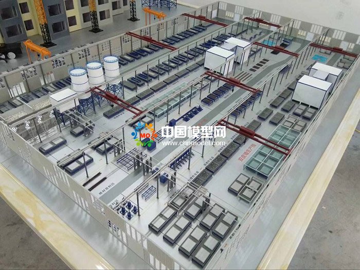 剪刀墻結構吊裝模型，PC構建生產線模型  