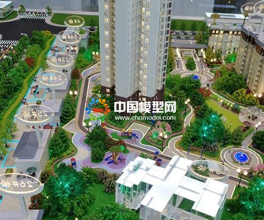 建筑模型為了突出展示效果，可以適當增加藝術手法