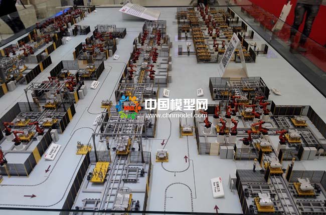 自動化汽車生產線沙盤模型