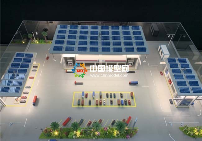 綜合供能服務站沙盤模型