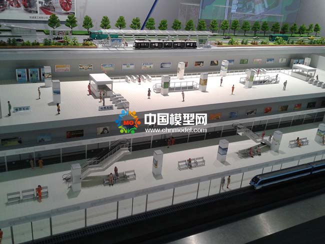 地鐵站立體結構沙盤模型