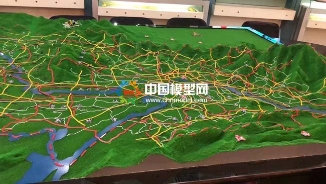 湖北公路局轄區路網沙盤模型