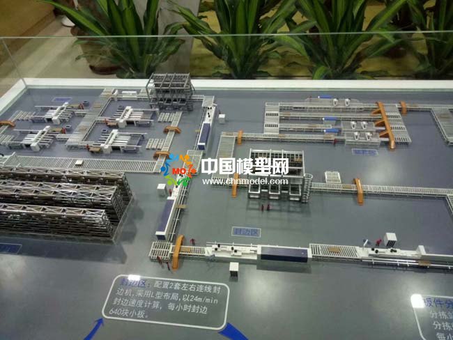 板式家具工業4.0生產線沙盤模型