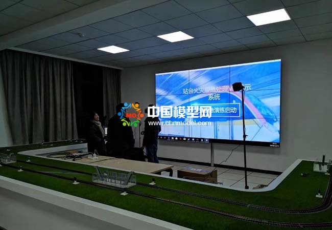 站臺應急演練沙盤模型，站廳火災應急演練沙盤模型