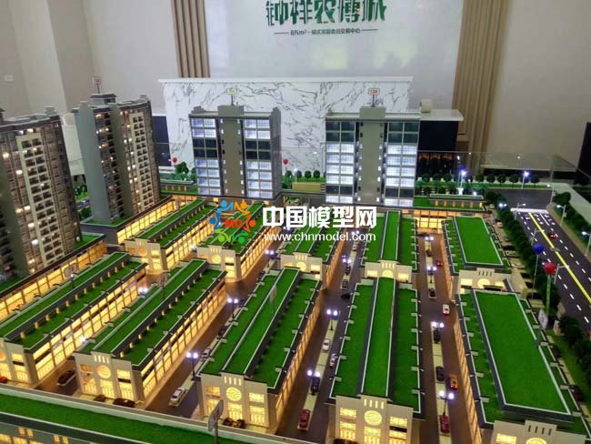 農副食品交易中心沙盤模型