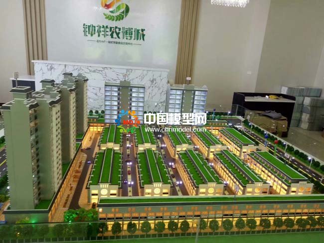 農副食品交易中心沙盤模型