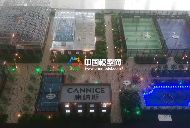 體院場館板網運動場圍網及體育場防護網沙盤模型