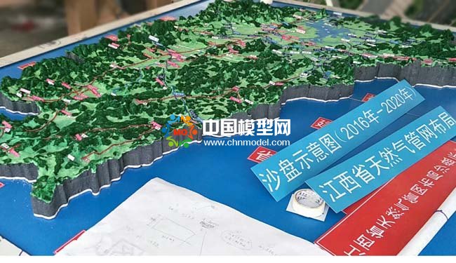 天然氣管網布局沙盤模型