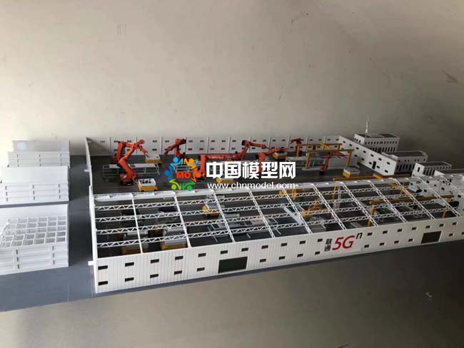 聯通5G機器人智慧工廠沙盤模型