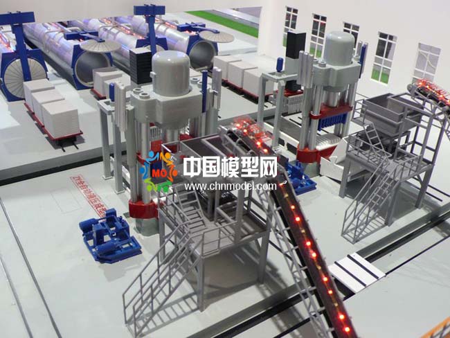 建筑磚塊生產線沙盤模型