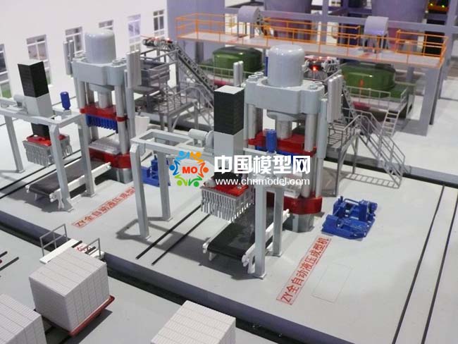 建筑磚塊生產線沙盤模型