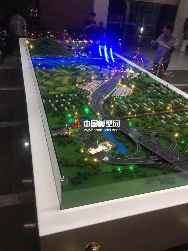 高速公路沙盤，橋梁隧道沙盤模型