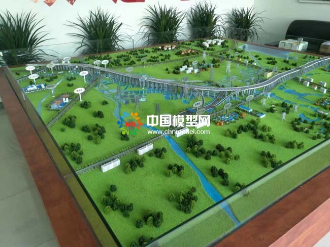 高速公路沙盤，橋梁隧道沙盤模型