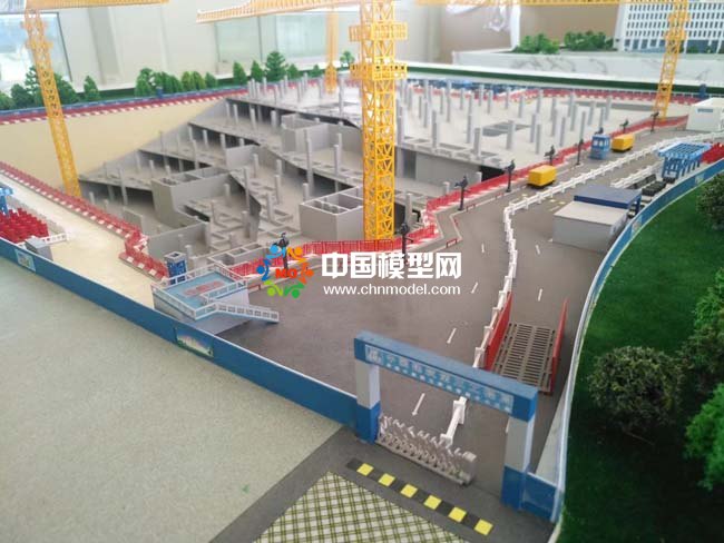 現代化建筑工地施工場景沙盤模型
