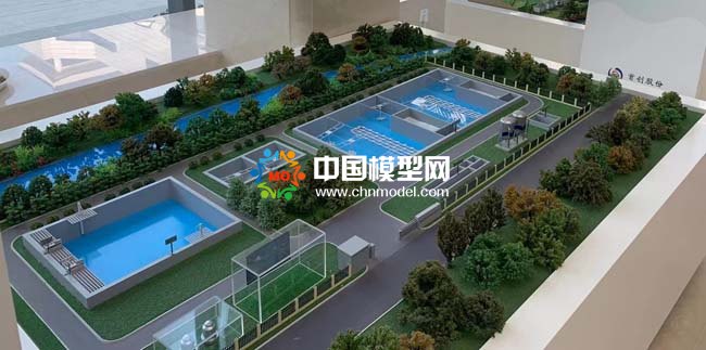 農村污水處理系統及標準化鎮級污水處理廠沙盤模型