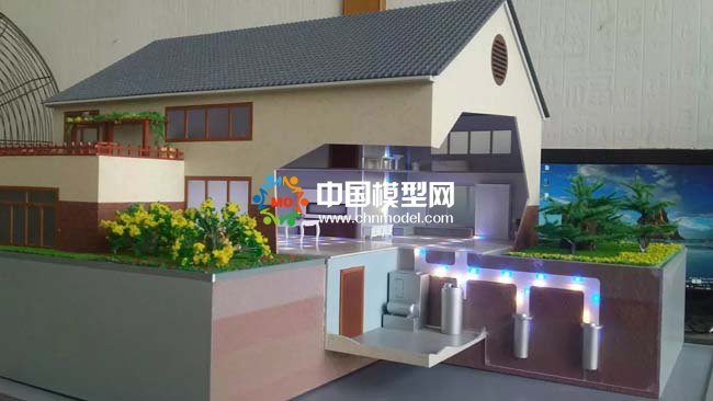 空氣能地暖系統沙盤模型