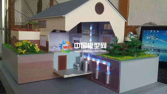 空氣能地暖系統沙盤模型