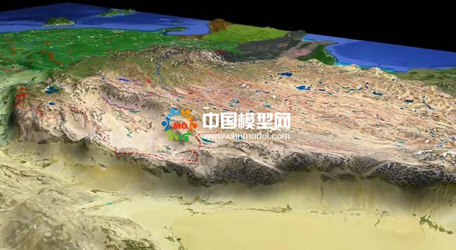 青藏高原地形地貌沙盤模型