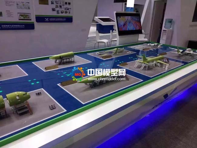 中國商飛C919大型客機總裝制造中心沙盤模型