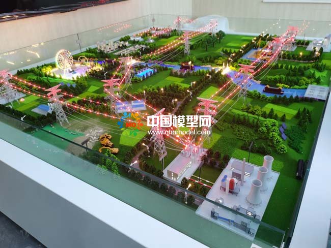 火力發電廠電網輸變電沙盤模型