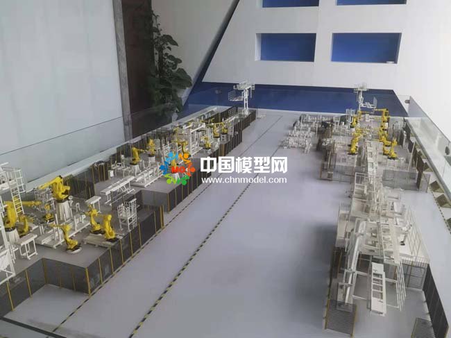 焊裝生產線沙盤模型，汽車機器焊裝生產線沙盤模型