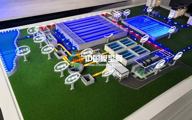 水廠工藝流程沙盤模型