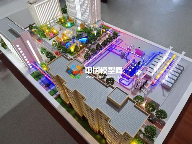 污水源熱泵系統沙盤模型