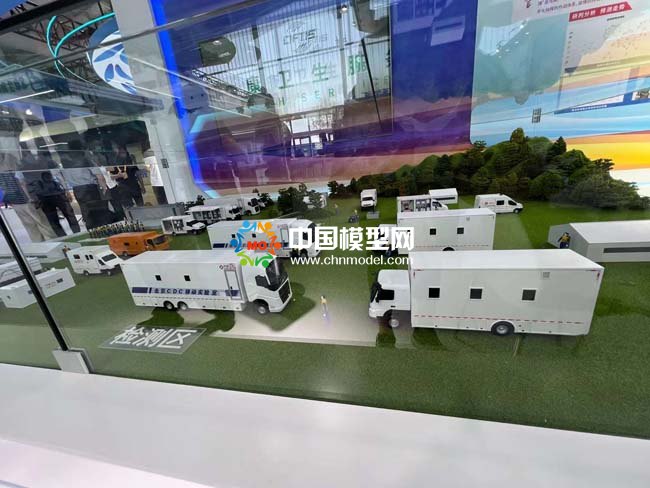 疾病預防衛生應急車輛沙盤模型
