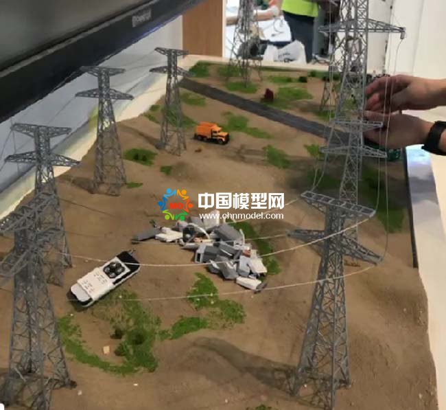 高壓電塔施工沙盤模型
