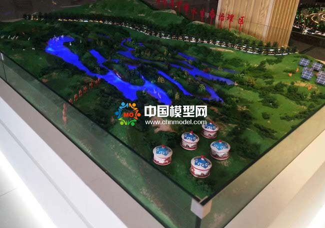 沙漠水生態治理沙盤模型
