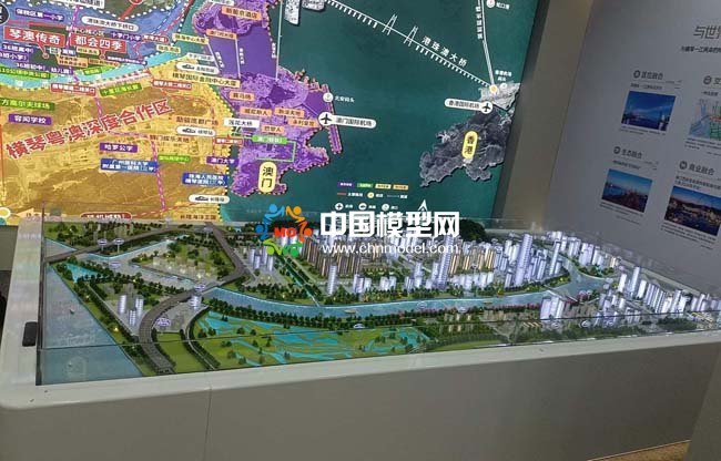 橫琴一江兩岸規劃沙盤模型