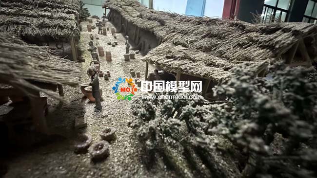 長沙窯銅官陶瓷燒制技藝復原場景沙盤模型