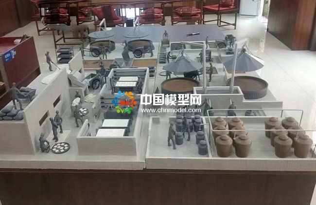 中國傳統白酒釀造工藝沙盤模型