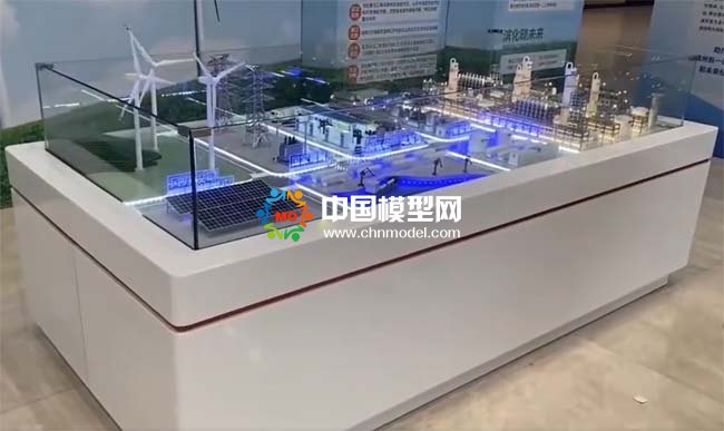 綠電儲能綠色化工耦合聯動沙盤模型
