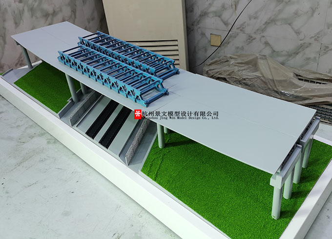 橋梁模型跨高鐵拆除連續梁工程實例模型