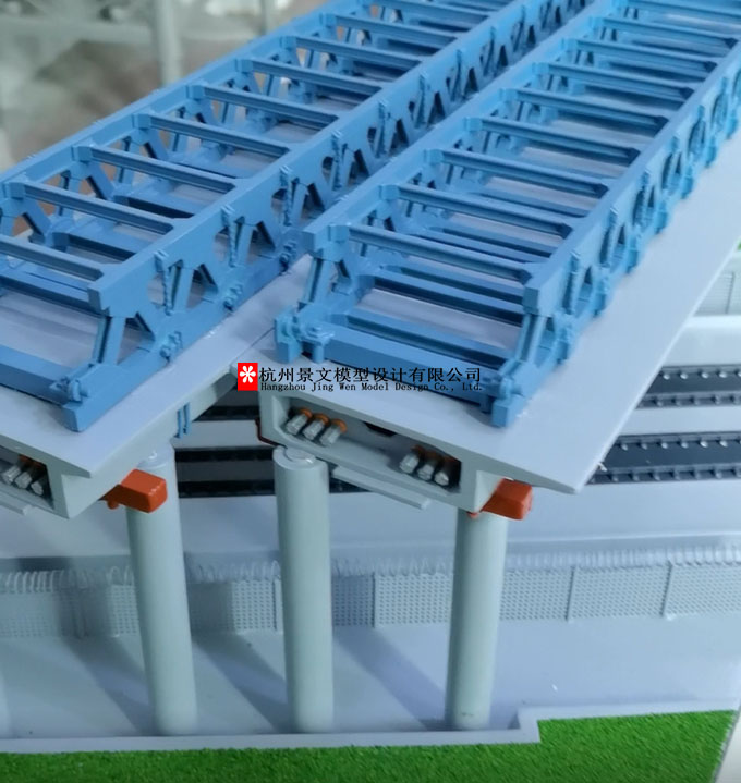 橋梁模型跨高鐵拆除連續梁工程實例模型