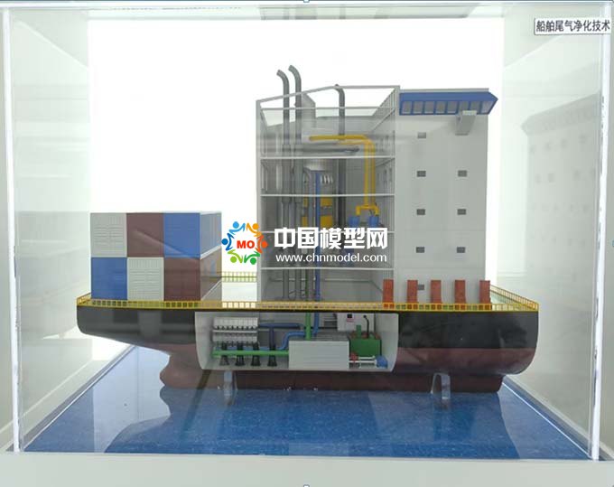 綠色船舶模型，廢氣凈化模型，船舶尾氣凈化模型