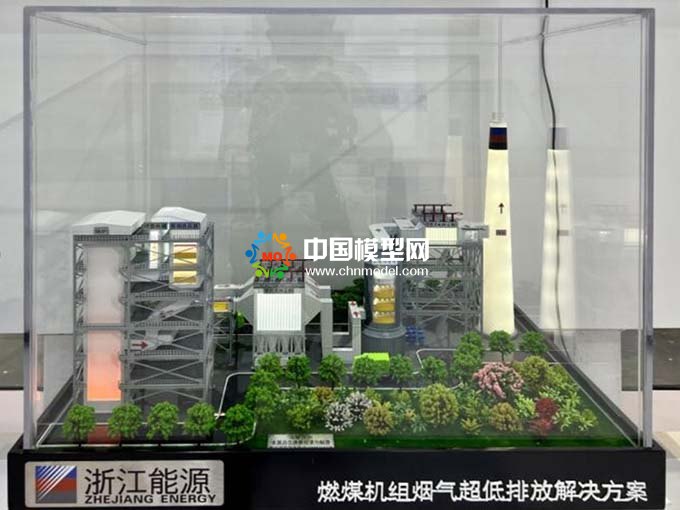 燃煤機(jī)組煙氣超低排放沙盤(pán)模型電除塵沙盤(pán)模型，煙氣處理沙盤(pán)模型